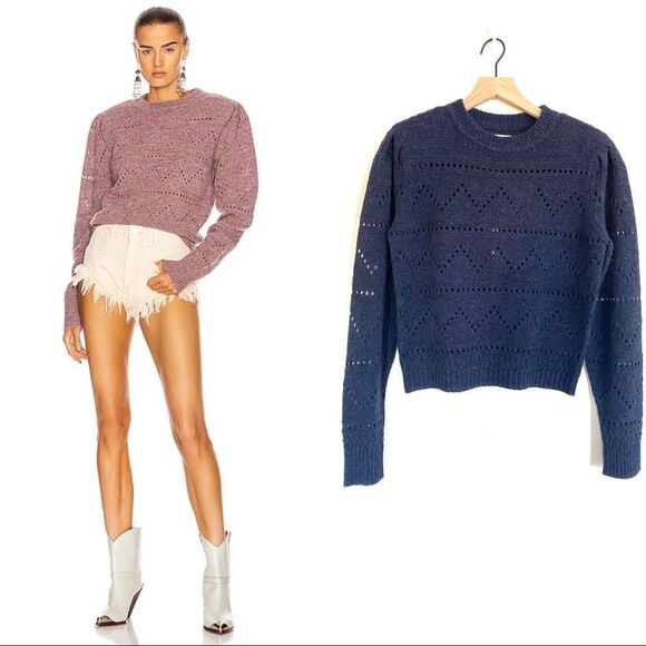 Isabel Marant Étoile Norma 100% wool Pullover in Midnight - Picture 3 of 12